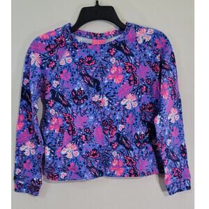 Lilly Pulitzer Girls Shirt Size XL 12/14 Bright Fun Long Sleeve Pockets Top NWT